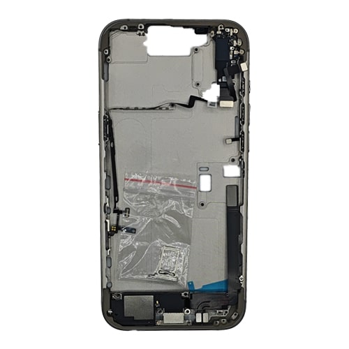Mid-Frame Housing with Small Parts Pre-Installed Compatible for Apple iPhone 16 Pro Max - Natural Titanium