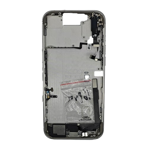 Mid-Frame Housing with Small Parts Pre-Installed Compatible for Apple iPhone 16 Pro Max - White Titanium