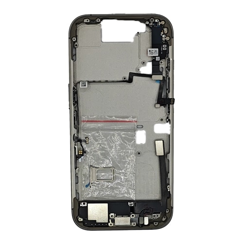 Mid-Frame Housing with Small Parts Pre-Installed Compatible for Apple iPhone 16 Pro - Natural Titanium