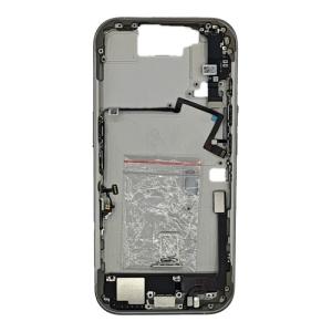 Mid-Frame Housing with Small Parts Pre-Installed Compatible for Apple iPhone 16 Pro - White Titanium