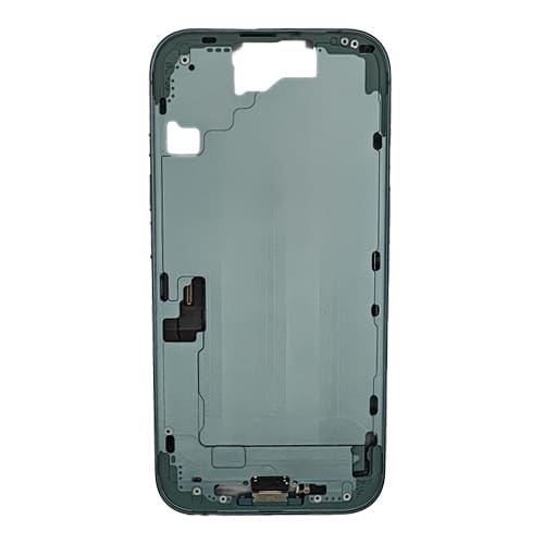 Mid-Frame Housing with Small Parts Pre-Installed Compatible for Apple iPhone 16 - Teal