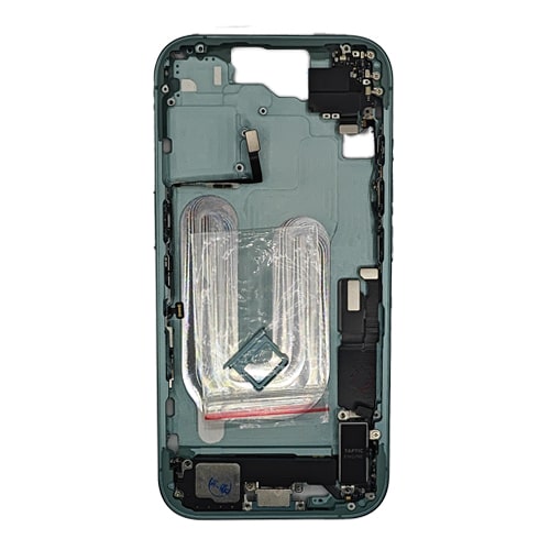 Mid-Frame Housing with Small Parts Pre-Installed Compatible for Apple iPhone 16 - Teal
