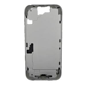 Mid-Frame Housing with Small Parts Pre-Installed Compatible for Apple iPhone 16 - White