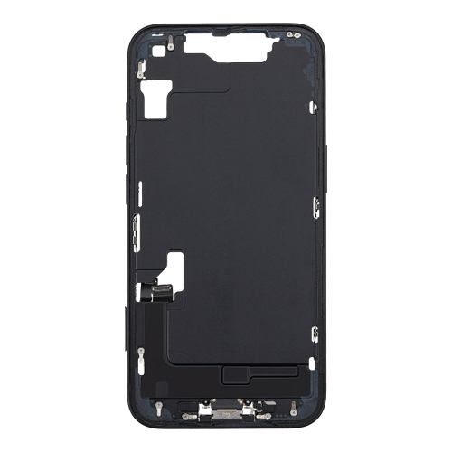 Mid-Frame Housing with Small Parts Pre-Installed Compatible for Apple iPhone 16e (International Version) - Black