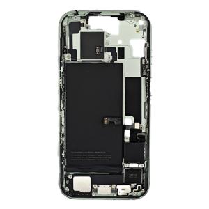 Mid-Frame Housing with Small Parts and Battery Pre-Installed Compatible for Apple iPhone 15 (PULL / A) - Green