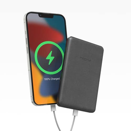Mophie Snap+ Magnetic 5000mAh Portable Charger Fast Wireless Charging with Magnetic Ring & USB-C Cable