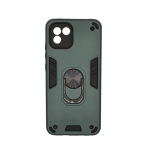 New Hybrid Military Sergeant Grade Case with Ring for Samsung Galaxy A03 - Dark Green