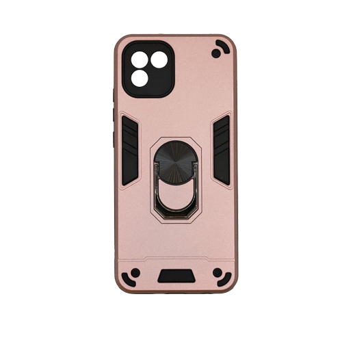 New Hybrid Military Sergeant Grade Case with Ring for Samsung Galaxy A03 - Rose Golden