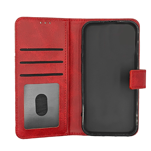 PU Leather Wallet Case for Moto G Stylus 5G (2025) - Red