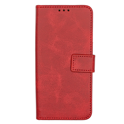PU Leather Wallet Case for Samsung Galaxy S21 Ultra - Red