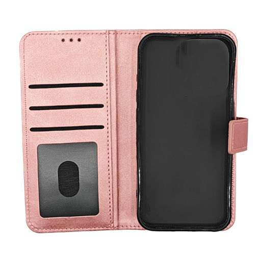 PU Leather Wallet Case for Moto G 5G (2024) - Rose Golden