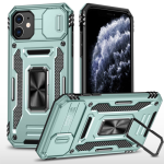 New Military Case with Ring Kickstand for Apple iPhone 11 - Alpine Green
