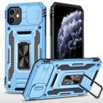 New Military Case with Ring Kickstand for Apple iPhone 12 / 12 Pro - Light Blue