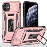 New Military Case with Ring Kickstand for Apple iPhone 11 - Rose Golden