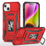 New Military Case with Ring Kickstand for Apple iPhone 13 / 14 - Red