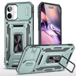 New Military Case with Ring Kickstand for Apple iPhone 16 - Alpine Green