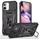 New Military Case with Ring Kickstand for Apple iPhone 16 - Black