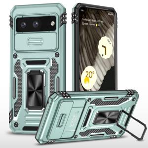 New Military Case with Ring Kickstand for Google Pixel 8a - Alpine Green