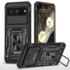 New Military Case with Ring Kickstand for Google Pixel 8a - Black