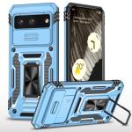New Military Case with Ring Kickstand for Google Pixel 8a - Light Blue