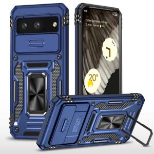 New Military Case with Ring Kickstand for Google Pixel 9 Pro XL - Navy Blue