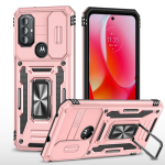 New Military Case with Ring Kickstand for Moto G Pure / G Power (2022) / G Play (2023) - Rose Golden