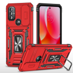 New Military Case with Ring Kickstand for Moto G Pure / G Power (2022) / G Play (2023) - Red