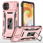 New Military Case with Ring Kickstand for Samsung Galaxy A04 - Rose Golden