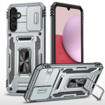 New Military Case with Ring Kickstand for Samsung Galaxy A14 - Gray