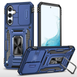 New Military Case with Ring Kickstand for Samsung Galaxy A34 - Navy Blue