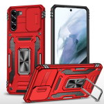 New Military Case with Ring Kickstand for Samsung Galaxy S21 Plus - Red