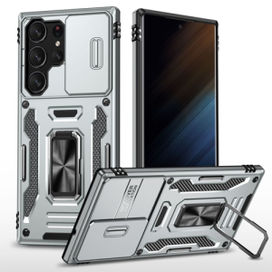 New Military Case with Ring Kickstand for Samsung Galaxy S25 Ultra - Gray