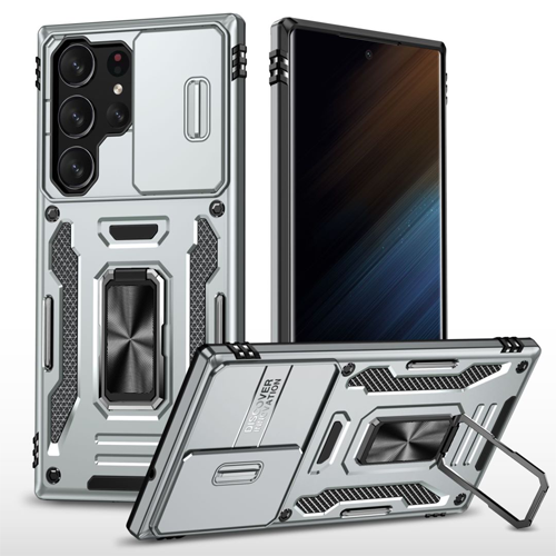 New Military Case with Ring Kickstand for Samsung Galaxy S25 Ultra - Gray