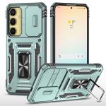 New Military Case with Ring Kickstand for Samsung Galaxy S24 / S25 - Alpine Green