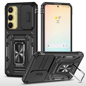 New Military Case with Ring Kickstand for Samsung Galaxy S24 / S25 - Black