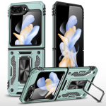 New Military Case with Ring Kickstand for Samsung Galaxy Z Flip 5 - Alpine Green