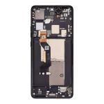OLED Assembly With Frame Compatible for Motorola Moto Edge 50 Pro (XT2403 / 2024) (Refurbished) - Black Beauty
