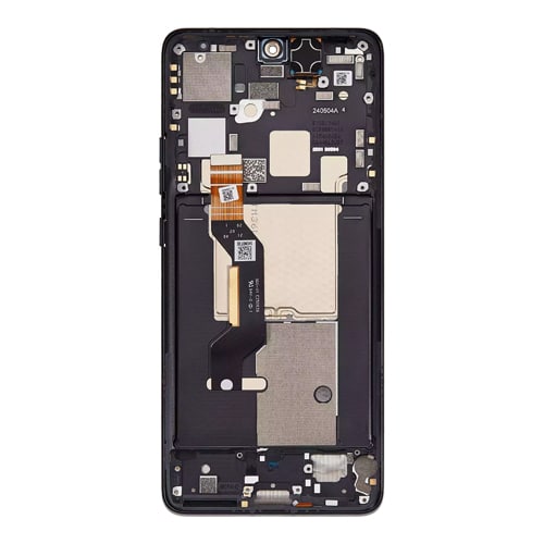 OLED Assembly With Frame Compatible for Motorola Moto Edge 50 Pro (XT2403 / 2024) (Refurbished) - Black Beauty