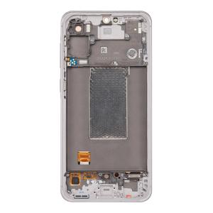 OLED Assembly With Frame Compatible Samsung for Galaxy A56 5G (A566 / 2025) (Refurbished) - Pink