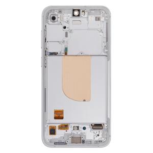 Service Pack - OLED Assembly With Frame Compatible for Samsung Galaxy S23 FE 5G - Cream / Mint / Purple / Indigo / Tangerine