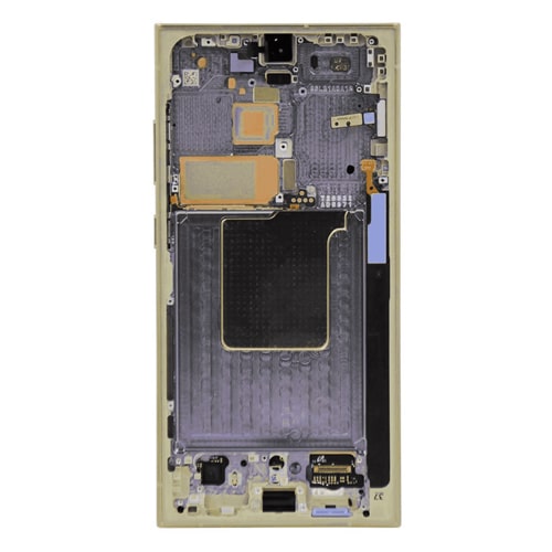 Service Pack - OLED Assembly With Frame Compatible for Samsung Galaxy S24 Ultra 5G - Titanium Yellow