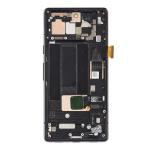 OLED Assembly With Frame Compatible for Google Pixel 7a (Without Fingerprint Sensor) (Premium) - Charcoal