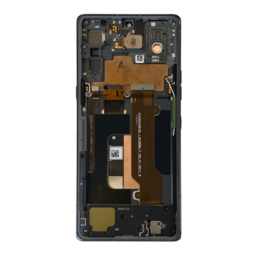 OLED Assembly With Frame Compatible for LG Velvet 5G (Refurbished) - Black