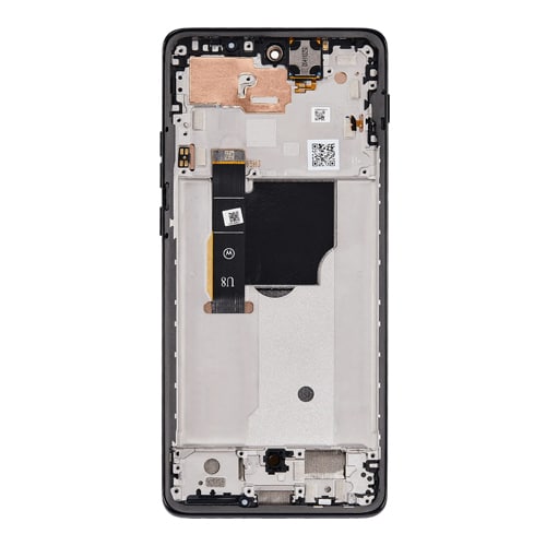 OLED Assembly With Frame Compatible for Motorola Moto Edge (XT2405 / 2024) (Refurbished) - Black