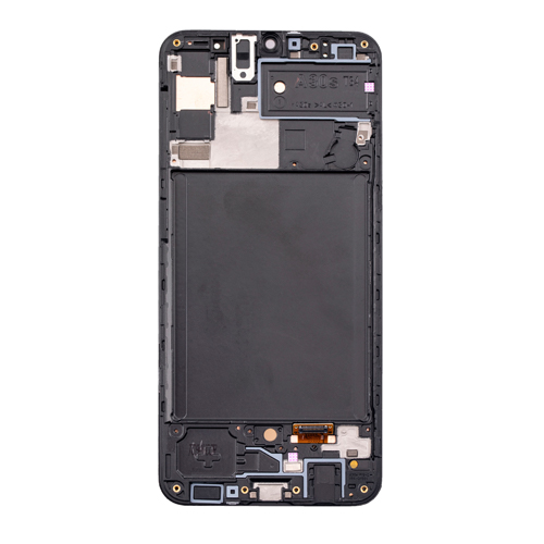 OLED Assembly With Frame Compatible for Samsung Galaxy A30S (A307 / 2019) (Premium) - Black