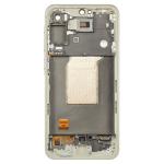 OLED Assembly With Frame Compatible for Samsung Galaxy A55 5G (A556 / 2023) (Refurbished) - Ice Lemon