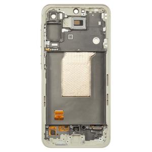 OLED Assembly With Frame Compatible for Samsung Galaxy A55 5G (A556 / 2023) (Refurbished) - Ice Lemon