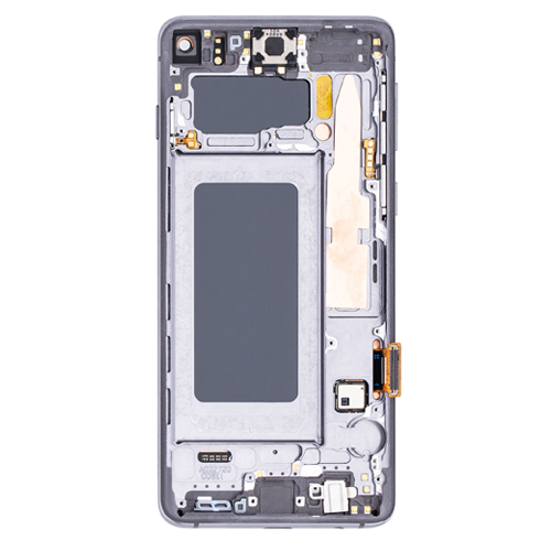 LCD Assembly With Frame Compatible for Samsung Galaxy S10 (Aftermarket) - Prism Black