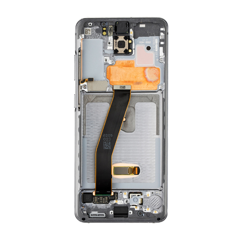 OLED Assembly With Frame Compatible for Samsung Galaxy S20 (Premium) - Cosmic Grey