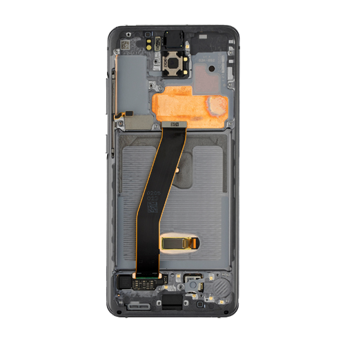 OLED Assembly With Frame Compatible for Samsung Galaxy S20 5G (Refurbished) - Cosmic Black